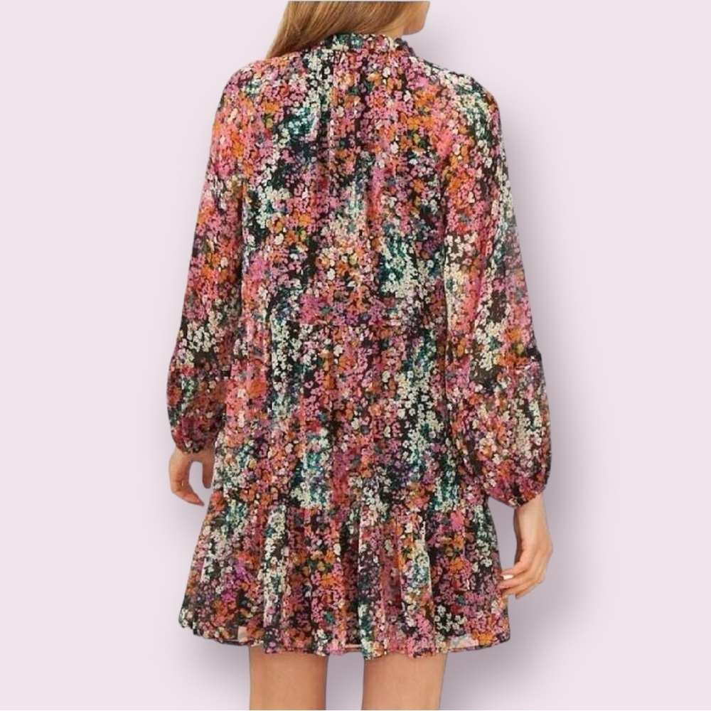Black Floral Vince Camuto Women's Lightweight Fashion Dress - Picture 3 of 6